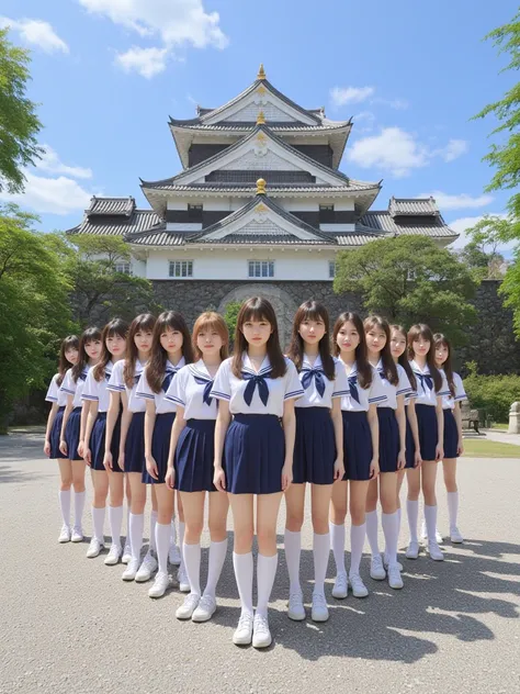  adult girls、white knee-high socks
uniformed、 skirt、Sneakers

Japanese castles