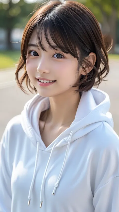  Japanese girl facing the front, super image quality, cute, pretty, sexy, and cute, actress, Japanese pretty girl, Lori, loose, short, curly hair, excellent style, excellent skeleton, clean, fluttering hair, small face, delicate girl, realistic girl, girl ...