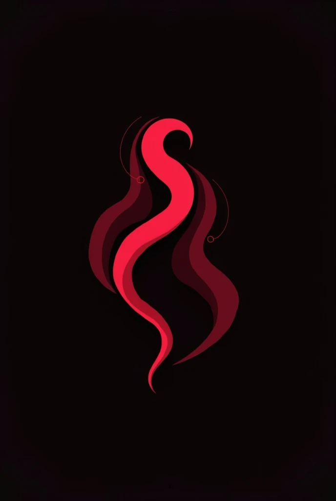 Make a minimalist logo with red and black colors

The logo should look like a vagina and a penis at the same time 