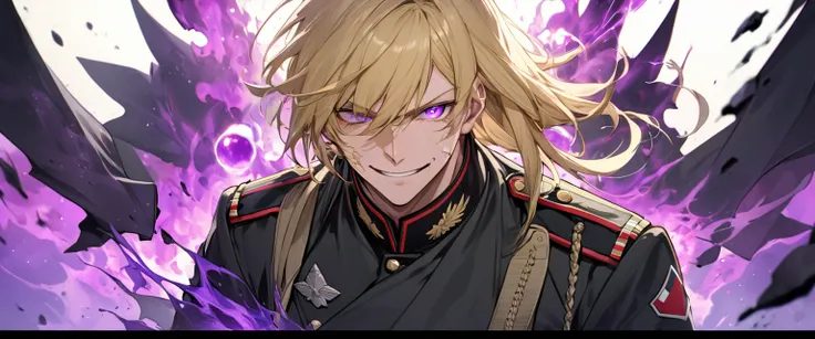  codename "phantom",  A handsome, blond German man in his mid-30s ,  in Last Battalion's military uniform and rank general, Division Commander of the Psychic General Division ,  Medium Straight Hair,  One eye is hidden in the bangs and gives off a purple a...