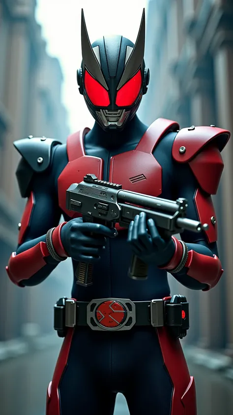 Kamen rider men helmet mask v gun standing 