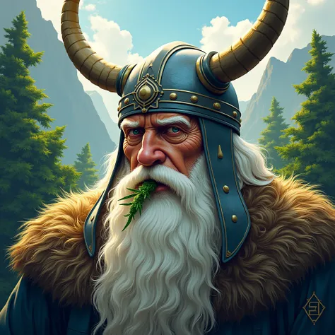 Viking haT ODIN, smoking weed
