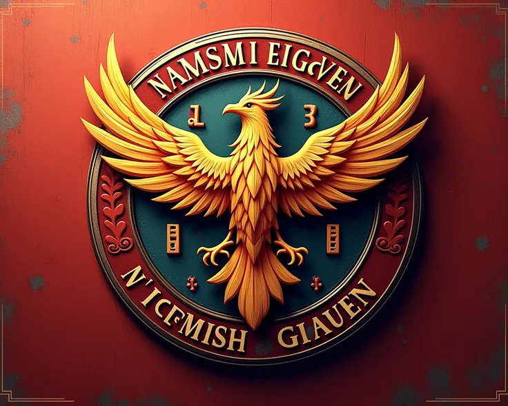  Give me a poster of a highly detailed team badge, version inazuma eleven romishi gakuen 