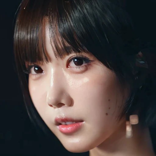 a beautiful detailed girl, close up face, extremely detailed pores, 1girl, short black hair, short bob, highest quality, 8k, realistic, photorealistic, masterpiece, hyper detailed face, intricate pores, studio lighting, sharp focus, physically-based render...