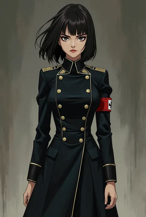 Seiko Ayase von Dandadan,  is wearing a Nazi dress