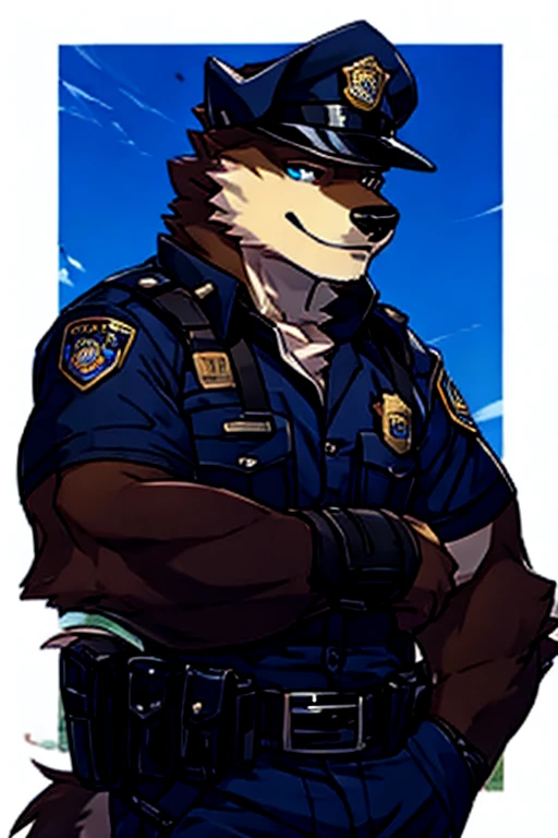 Furry in police uniform