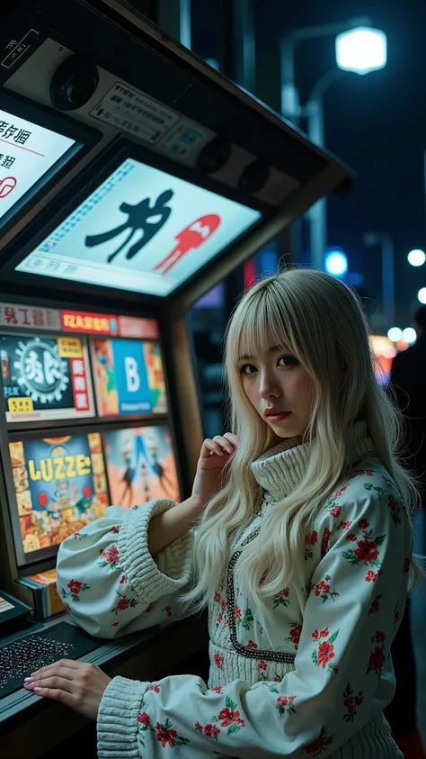 Masterpiece, high quality, high resolution, 8K, (solo:1.2), ((1girl)), Japanese woman, detailed face, detailed eyes, correct body structure, upper body, ((White hair:1.2)), very long hair, messy hair, slender body, seductive silhouette, luminous bones, dep...