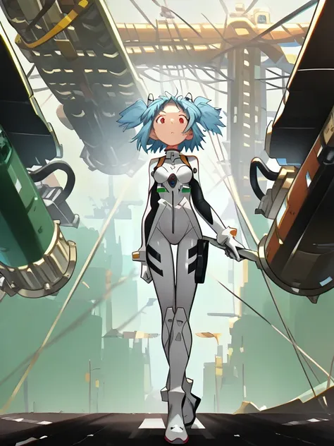 A masterpiece in 16k, with maximum quality, maximum resolution, maximum sharpness, ultra detailed, ultra detailed scenery, score_9, score_8_up, score_7_up, score_6_up. The illustration features **(Rei Ayanami)**, the enigmatic character from Evangelion, at...