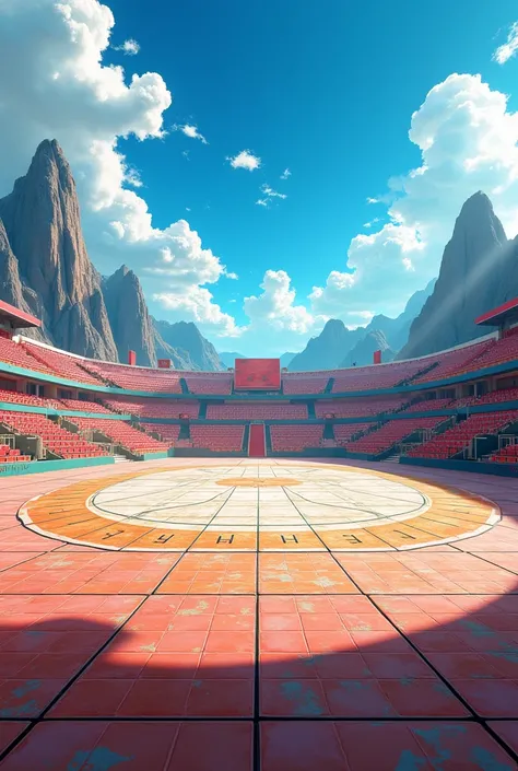 Dragon ball style empty tournament arena 