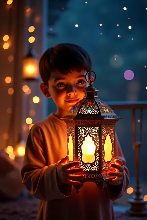 A  with a Ramadan lantern