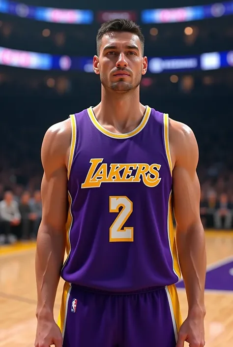 Luka Doncic in a Lakers Jersey