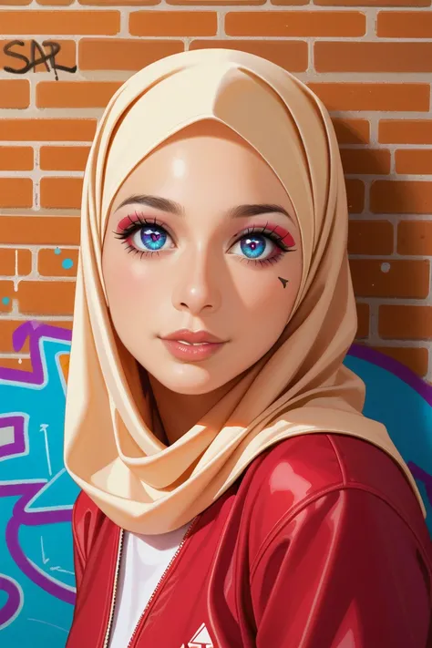 ,1girl, solo, pretty face, eyelashes, nose, glossy lips, (detailed eyes, looking at viewer, fair skin, white skin: 1.5), smooth skin, wearing hijab, 8k portrait of beauty in hijab, intricate, graceful, highly detailed, majestic, digital photography, hyper ...