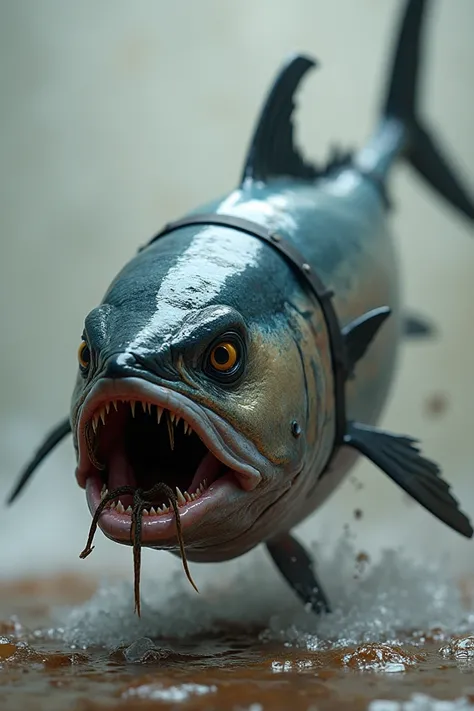 A tuna, Very angry with a muzzle