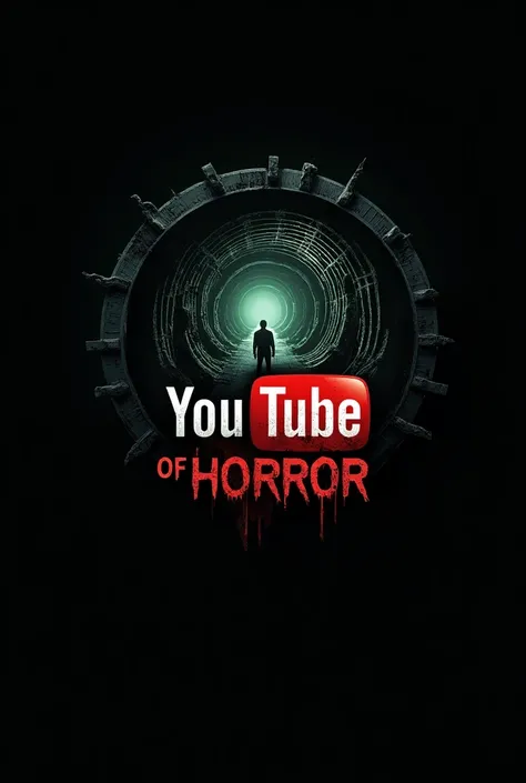 "Create a logo for a YouTube channel named tunnel of horror " Create a logo for a named YouTube channel,  be readable without typo, Let the channel name be written in Turkish and have a YouTube logo