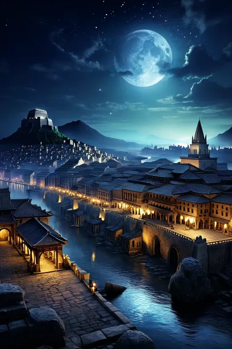 ancient night city