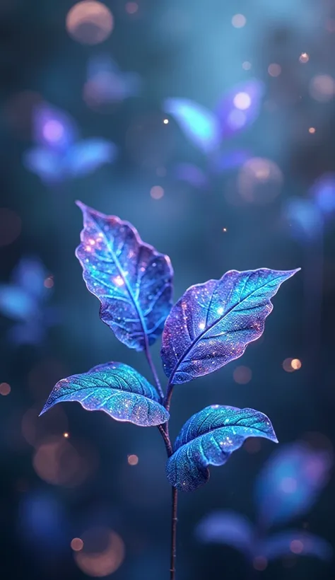 Combine imaginative elements with real leaf shapes. For example, create glowing leaves with mystical colors or leaves with ethereal, magical qualities floating in the air. Think of fantasy-inspired palettes like blues, purples, and silvers.