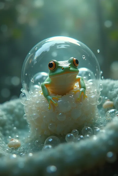 3. Baby frogs hatch from bubbles forming on the skin’s surface.
