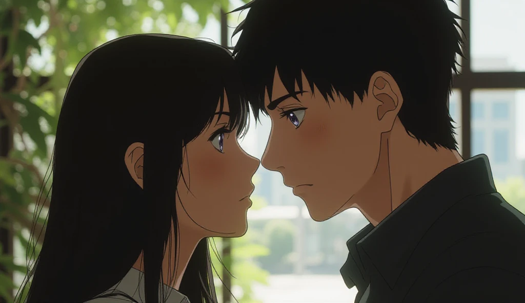 Scene Description: girl and boy finally express their love for each other, despite the consequences.
Suggested Image: A close-up of their faces in a vulnerable moment—tears in their eyes but a soft, knowing look exchanged between them. The background can b...