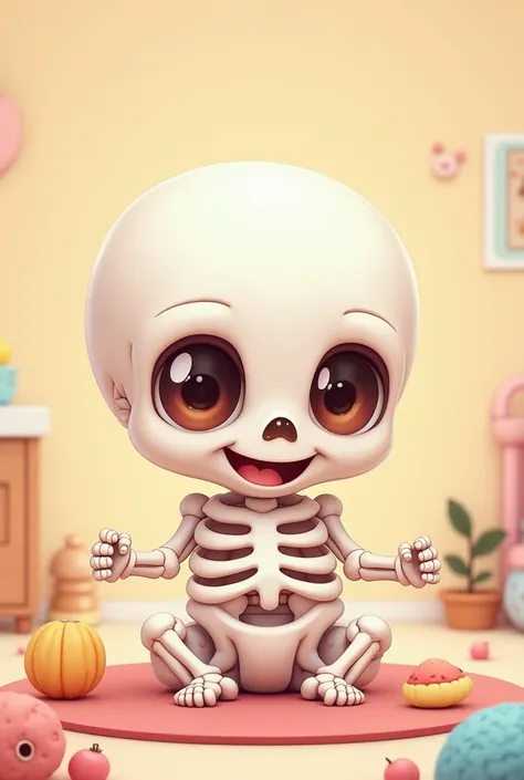 cartoon cute skeleton baby