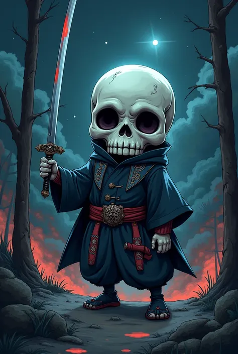  cute baby skull death night,comic book,Sword Master,Gengang