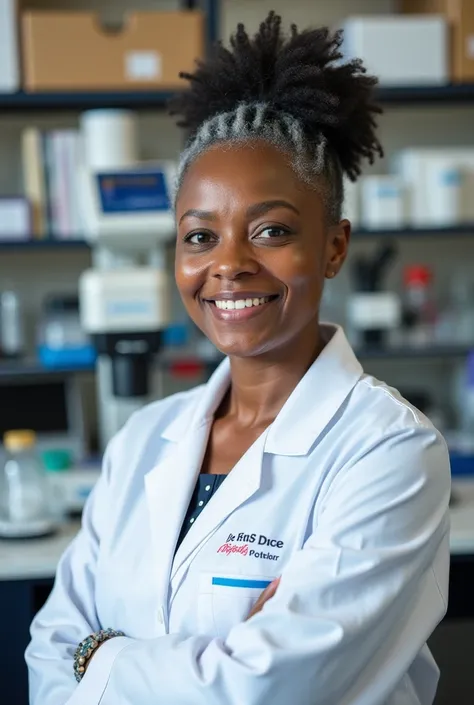 A black woman 60 years old scientist