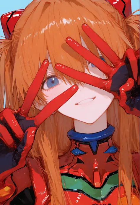 最   high quality,   Masterpiece,    748cm style   ,        Cute poster、 8k wallpaper、  Masterpiece、最   high quality    、   high quality      、   high detail、、            absurd,    latest,                female 1 person、   Soryu Asuka Langley  、   orange h...