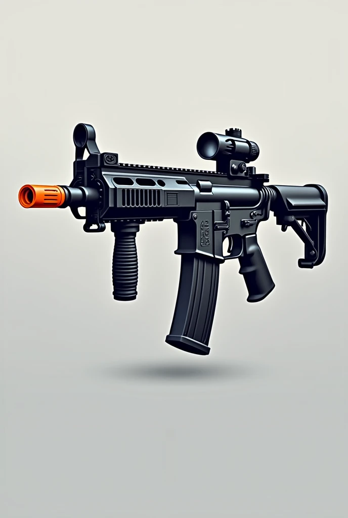 Airsoft logo called AR 51, But leave the tip of the gun orange.