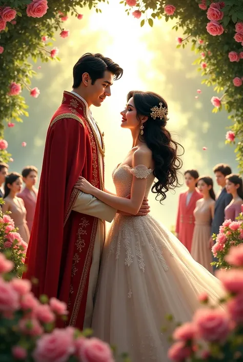 The prince married the black-haired and white-skinned princess 