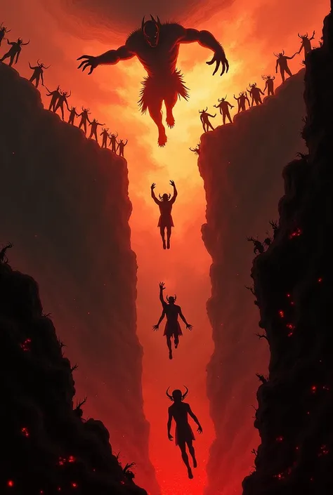 People Descending to Hell 