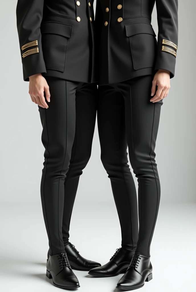 2 legs: military and elegant style 