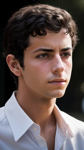  A young Abendanone-Cohen man focuses on his face 