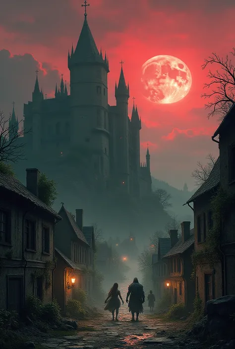 I want you to first picture a cursed castle with humans, Then a town with monsters with plants is their skin , And the rest you have castles and so on . All dark fantasy style 