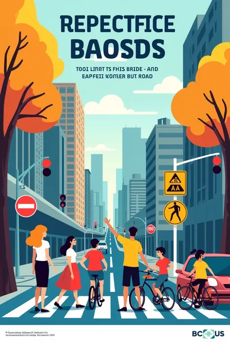 A poster or advertisement that promotes road safety and respect for traffic signs 