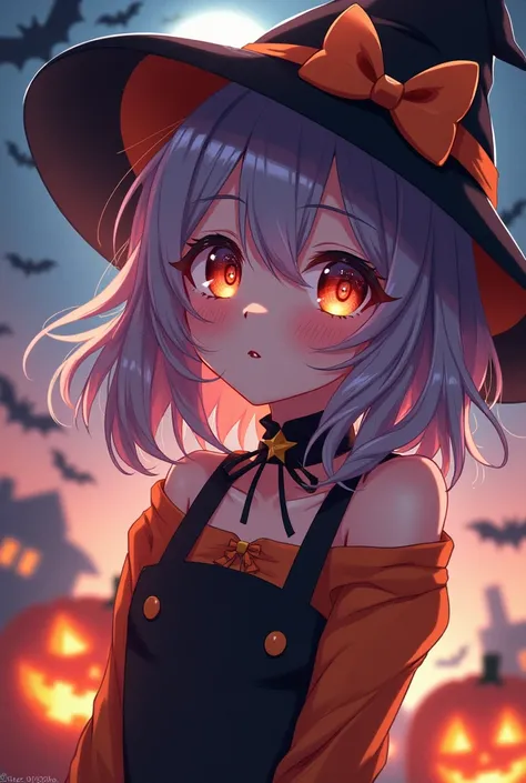 anime girl, halloween, 