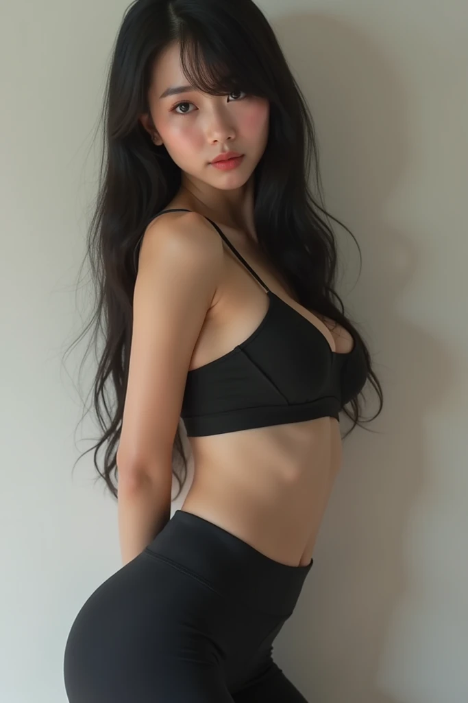 Sexy Asian teen in yoga pants