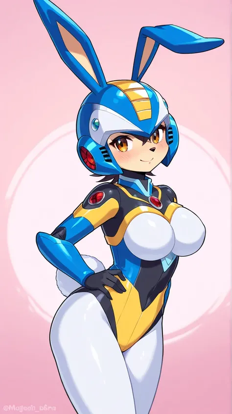 Female furry ager sara the Bunny Megaman x maverick style 