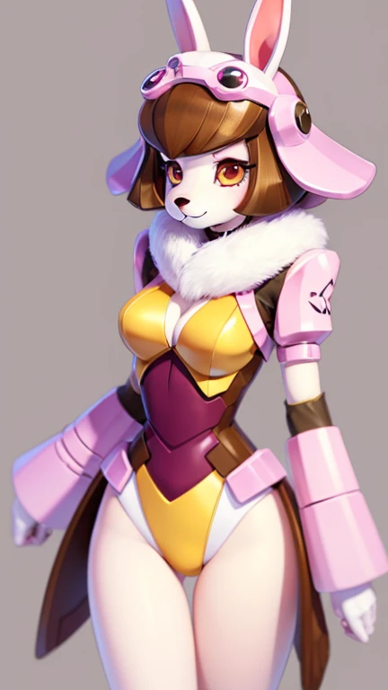 Female furry teenager sara the Bunny medabots style 