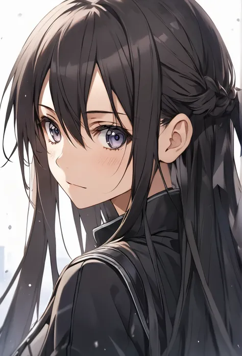  Kirito   ， long hair,  1 female,  dark hair 