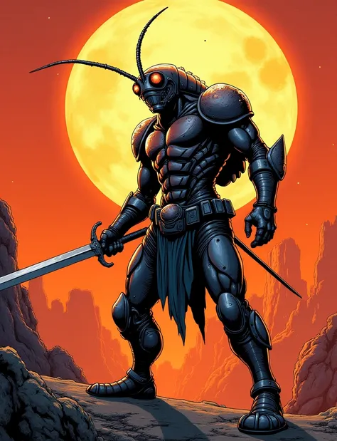 movie action, Estigo Comics , Lead Man based on the manga's image of the cockroach ,   when using only one sword and the initial version of its armor,  and implicitly more powerful than all the hordes of hell 
