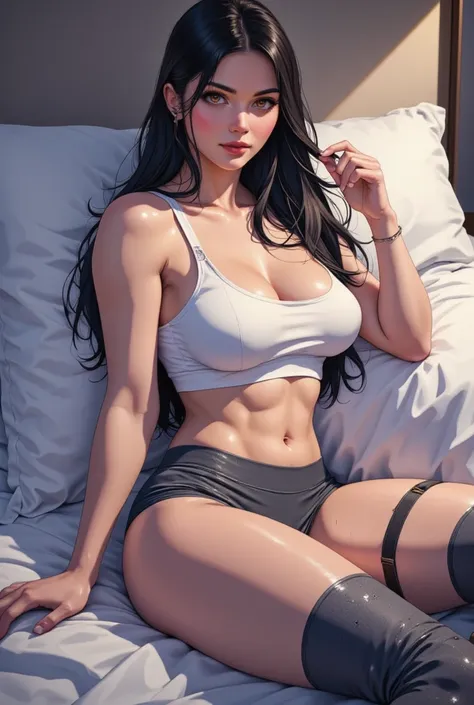 Score_9, Score_8_up, Score_7_up, Score_6_up, Score_5_up, Score_4_up, Source_anime, Tag1, Tag2, Quality_masterpiece, Anatomically correct, Detailed skin, Wide hips, Huge butt, big butt, Thick thighs, Mature female, long hair, Bedroom eyes, Perspired BREAK R...