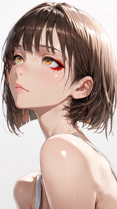 (masterpiece, amazing quality, best quality, high resolution, ultra-detailed:1.5), vibrant, very aesthetic, detailed eyes, high contrast, semrealistic, newest, 
1girl, solo, japanese, brown hair, bobcut, 
beautiful face, perfect face, highly detailed beaut...