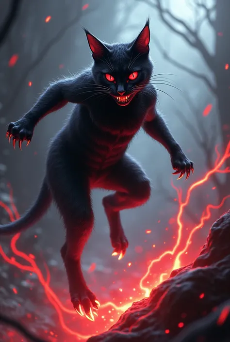 Devil kitty kicking butt