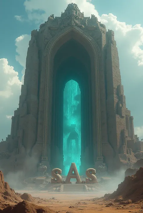 A giant realistic portal written portal s.a.s below 