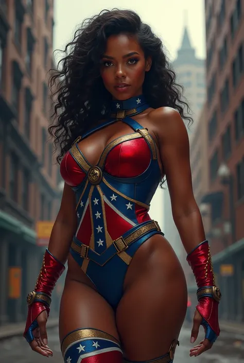 Beyonce as A sexy black woman superhero named "Captain Confederate"