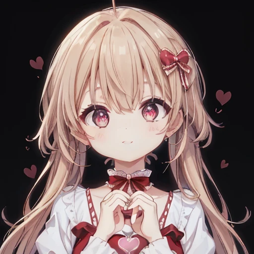 (((32K))), (((  has a heart background ))), ((( ))), ((( cute ))), (Beautiful high quality eyes ), ( cute smile), ((( dress))), (  Valentine ), ((A heart that has chocolate)), 