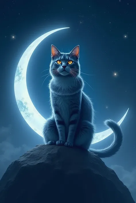 Moon cat on top 