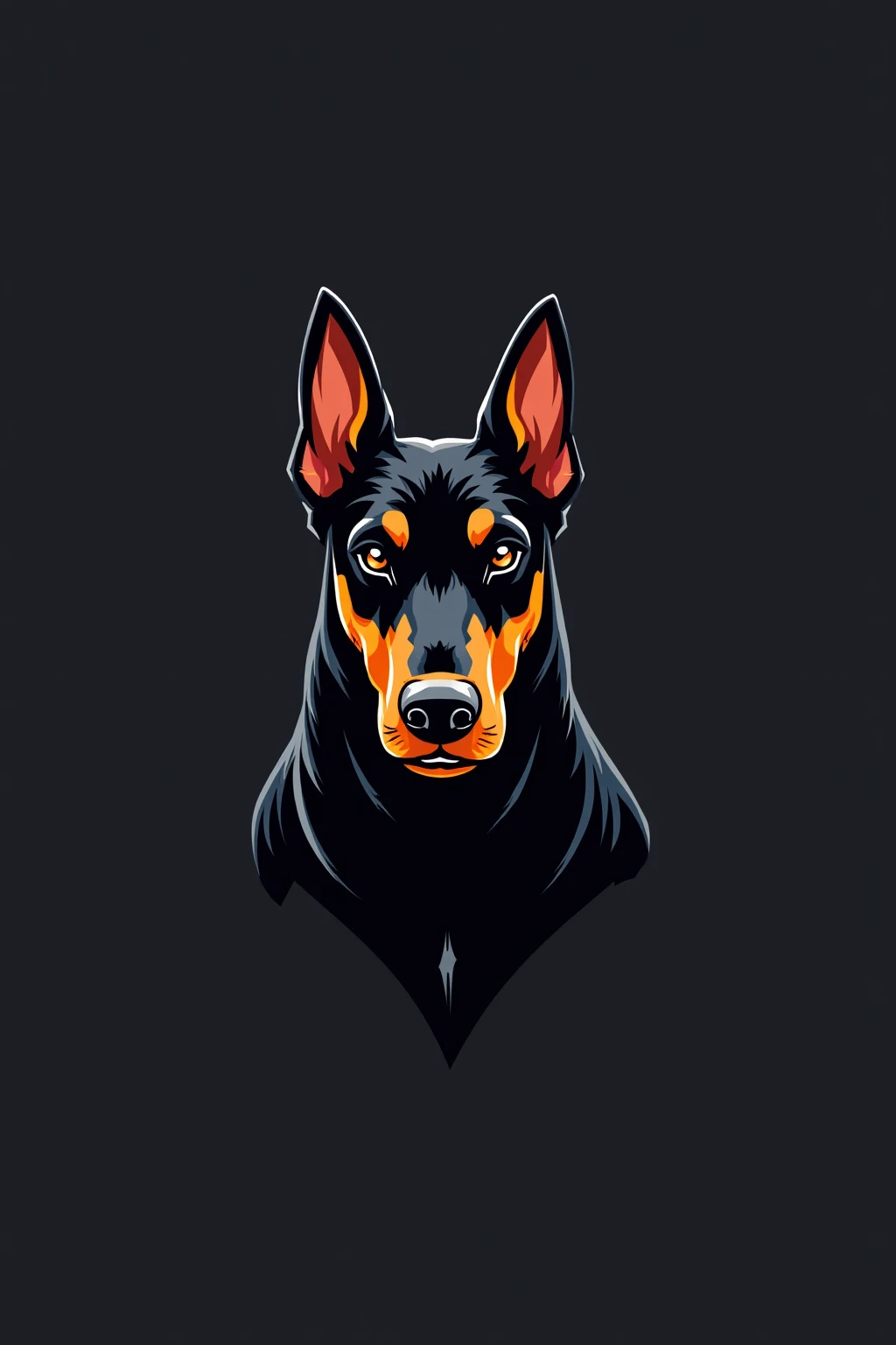 Logo featuring a doberman 