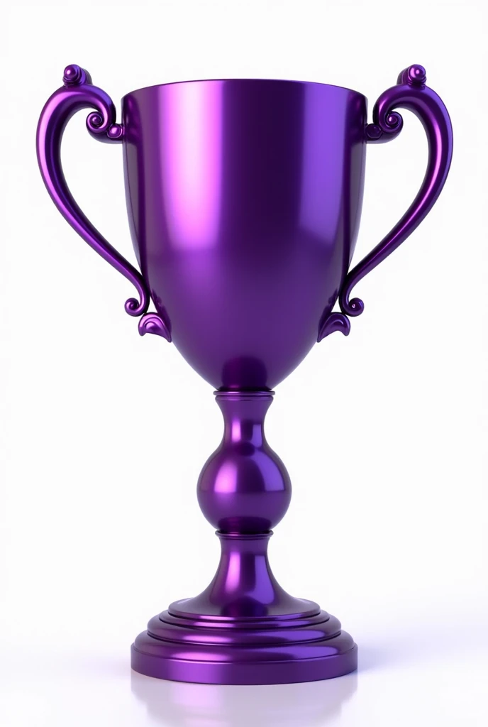 Make a purple trophy on a white background