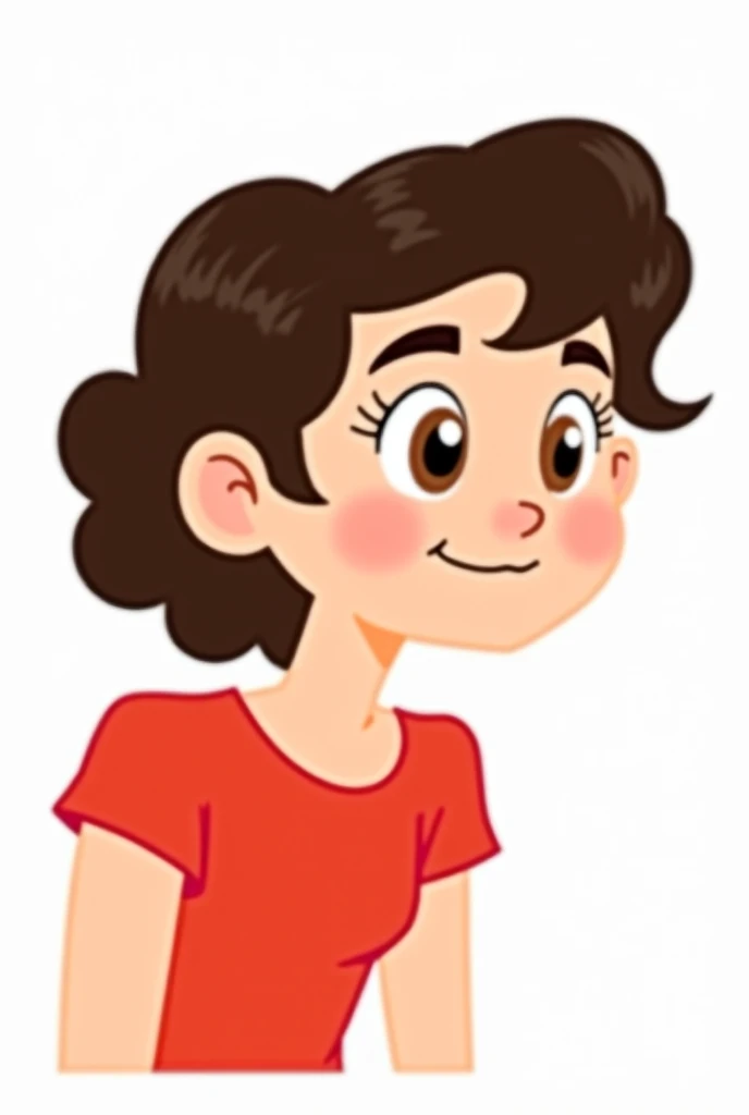  Create an image,  WITH THE DRAWING FORMAT OF THE ANIMATED SERIES GRAVITY FALLS .  Of a couple of boy and girl ,  that has a smooth white background .
 Her characteristics are :
- Hair with curlers ,  long to the shoulders ,  dark brown 
- on the ears ,  l...