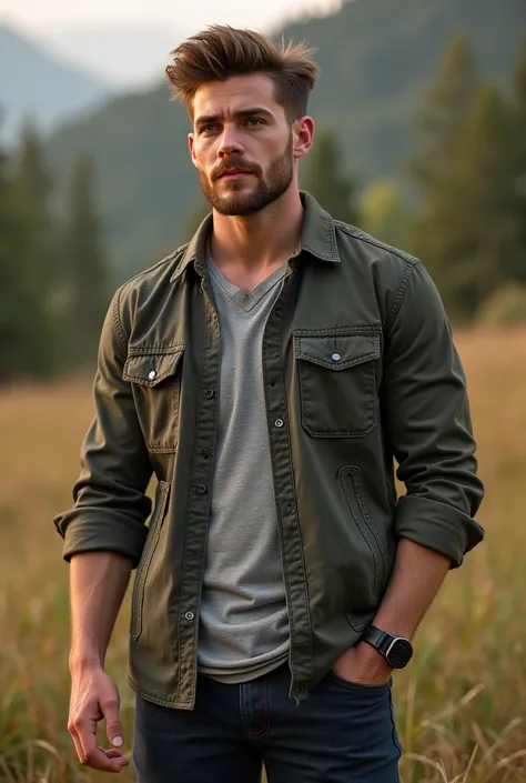 homme idéal aurait une vingtaine d'années avec un look décontracté mais élégant, avec un dégradé de cheveux bruns, une petite barbe et un physique costaud, dans le style "papa ours"